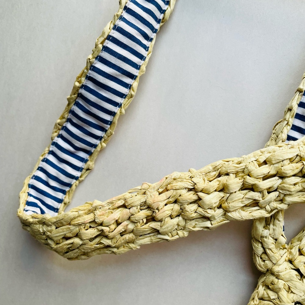 Roller Rabbit Lango Raffia Round Crossbody Bag - Picture 6 of 9